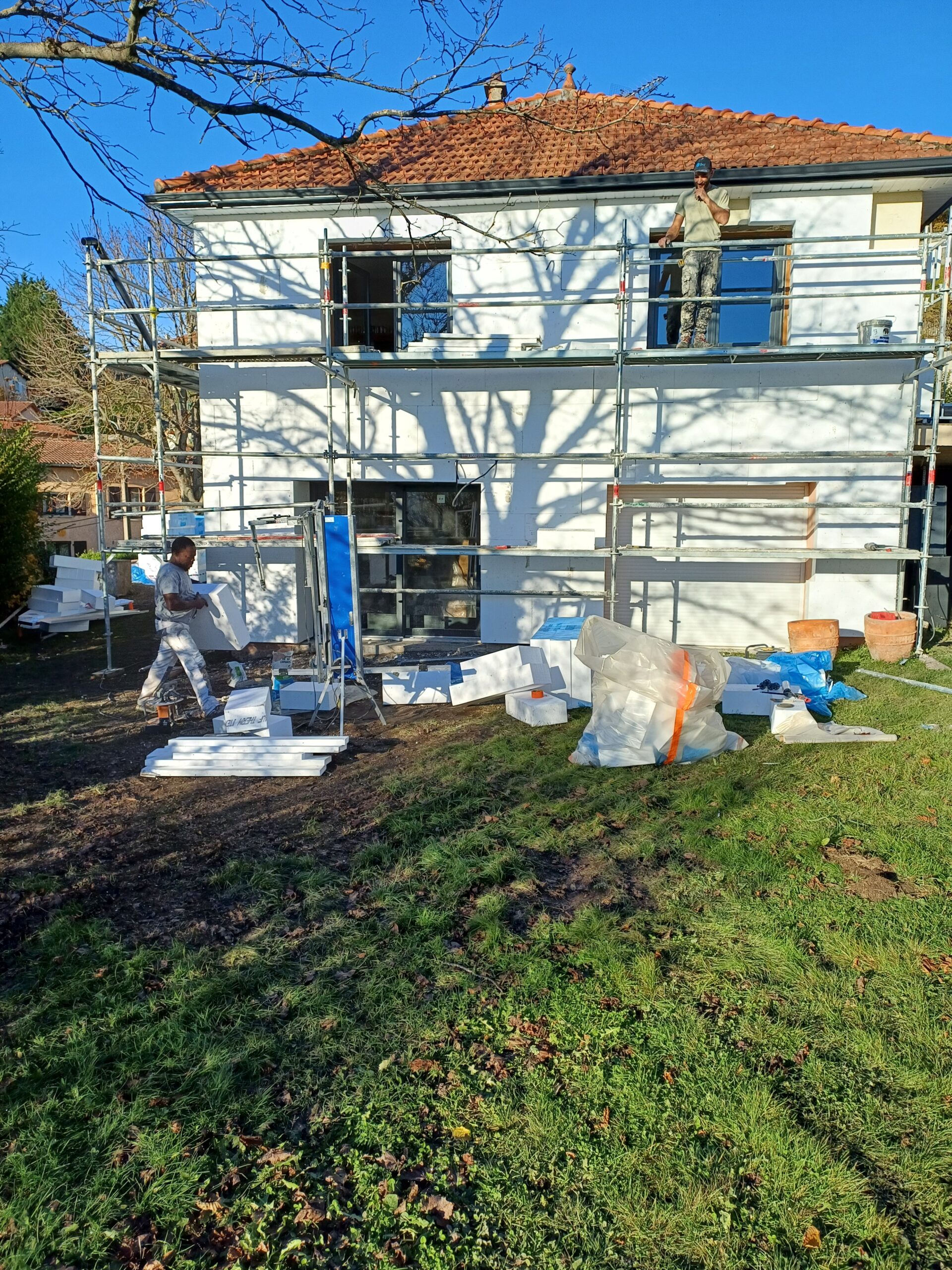 ITE - PENDANT TRAVAUX Travaux ITE